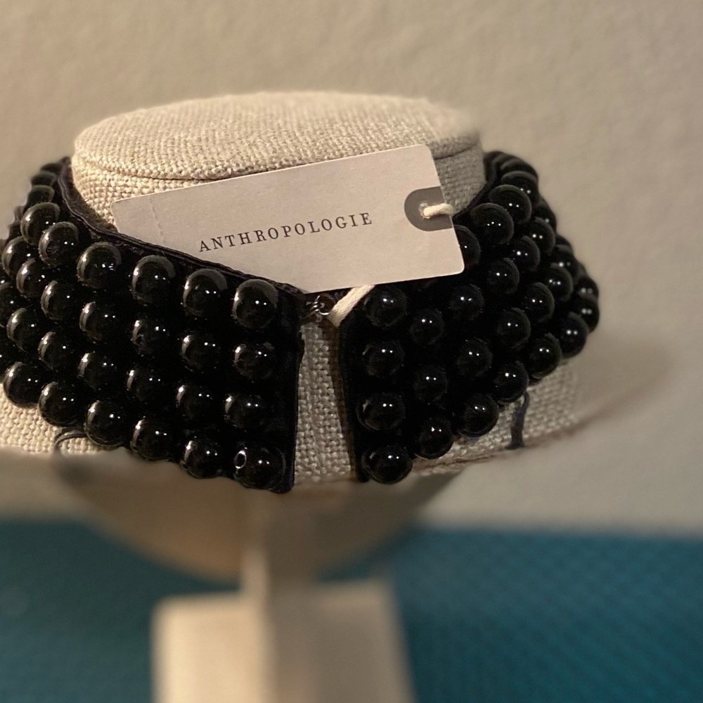 Maeve By Anthropologie~NWT~Striking~Faux Pearl~Beaded~Collar Choker~Necklace - Picture 8 of 13